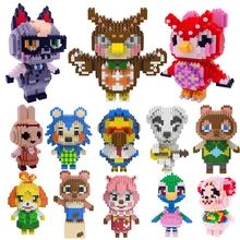 Hayvan geçişi blokları legoeing Raymond 3D modeli DIY Mini elmas blokları Lsabelle tuğla yapı oyuncak çocuklar için