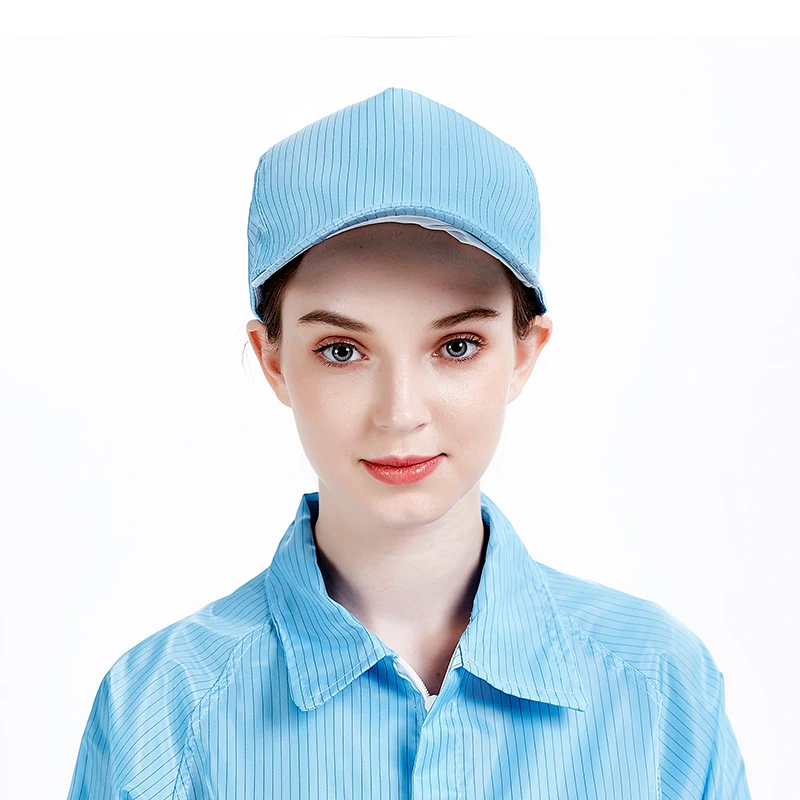 respirator for spraying weed killer 1 PCS Blue Pink White Anti Static Visor Cap Hat PC ESD Factory Lab Dust-free Work Hat for Men and Women construction gloves