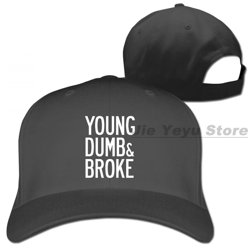 KHALID YOUNG DUMB& BROKE, бейсболка для мужчин и женщин, бейсболки, модная Регулируемая Кепка - Цвет: 1-Black