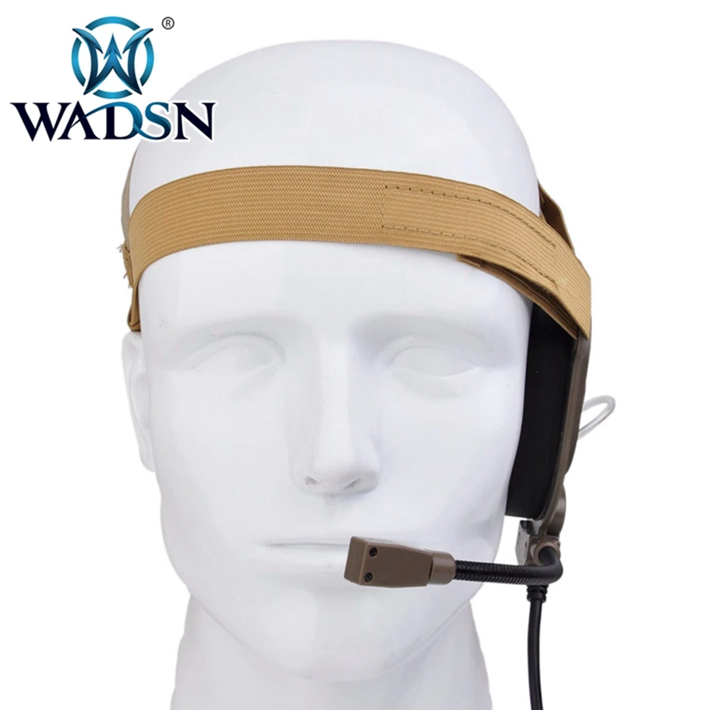 WADSN Bowman IV M-тактические наушники, подходят для Ztac PTT, военный стандартный штекер, воздуховод, наушники, разгрузка для охоты и пейнтбола, наушники