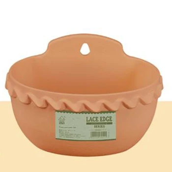 

Art Flower Pot Decors 15.87*13.9*10cm Semicircular Wall-Hanging Garden
