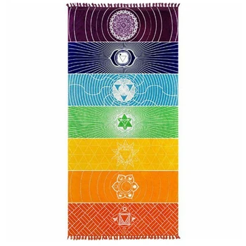 

Yoga Beach Towel Workout Mat Rainbow 150x75cm Window curtain Practical
