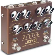 JOYO R-09 Vision мультиэффект гитарная педаль девять эффектов двухканальная модуляция педаль поддержка стерео вход и выход True Bypass