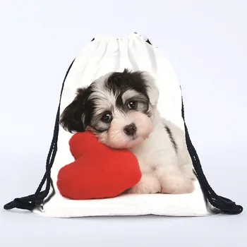 

Unisex Dog Backpacks 3D Printing Bags Drawstring Backpack
