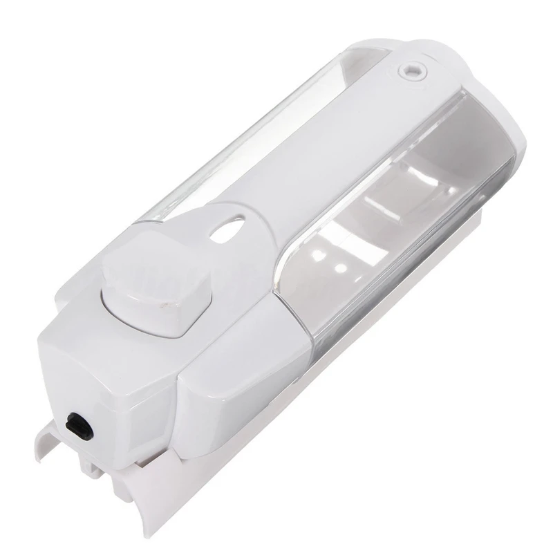 Wall Mounted Shampoo Soap Dispenser Sanitizer Bathroom Shower Liquid Lotion Pump(White