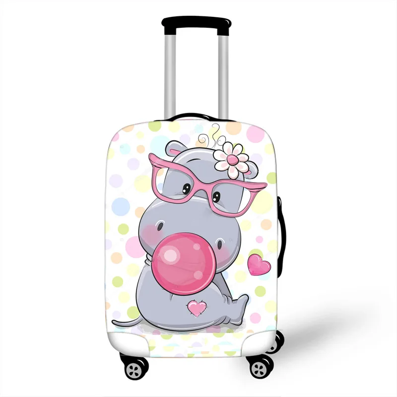 Аксессуары для путешествий Kawaii hippo чемодан защитный чехол водонепроницаемый утолщенный Эластичный Чемодан сундук чехол применяется 18-32 Инче