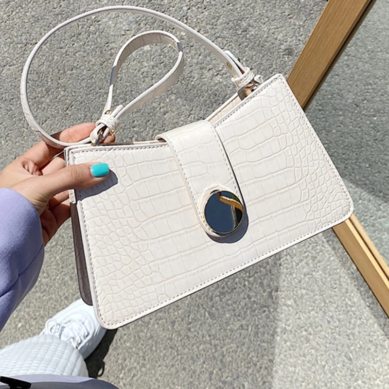 Сумка на плечо женская из экокожи с крокодиловым узором 6 цветов | Багаж и сумки