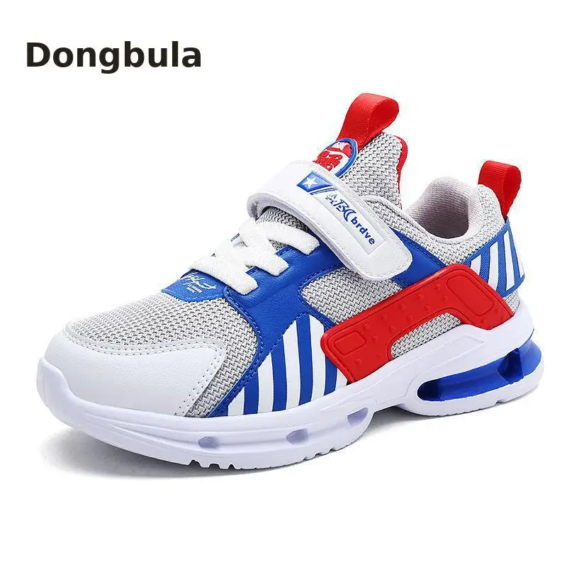 

Children's shoes for boys 2019 spring new Soft bottom rubber non-slip casual shoes leather stitching students kids sports shoes