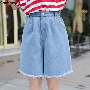 

Shorts Women Solid Loose Retro Simple Leisure All-match High-quality Kawaii Lovely Elegant Harajuku Ulzzang Womens Female Girls