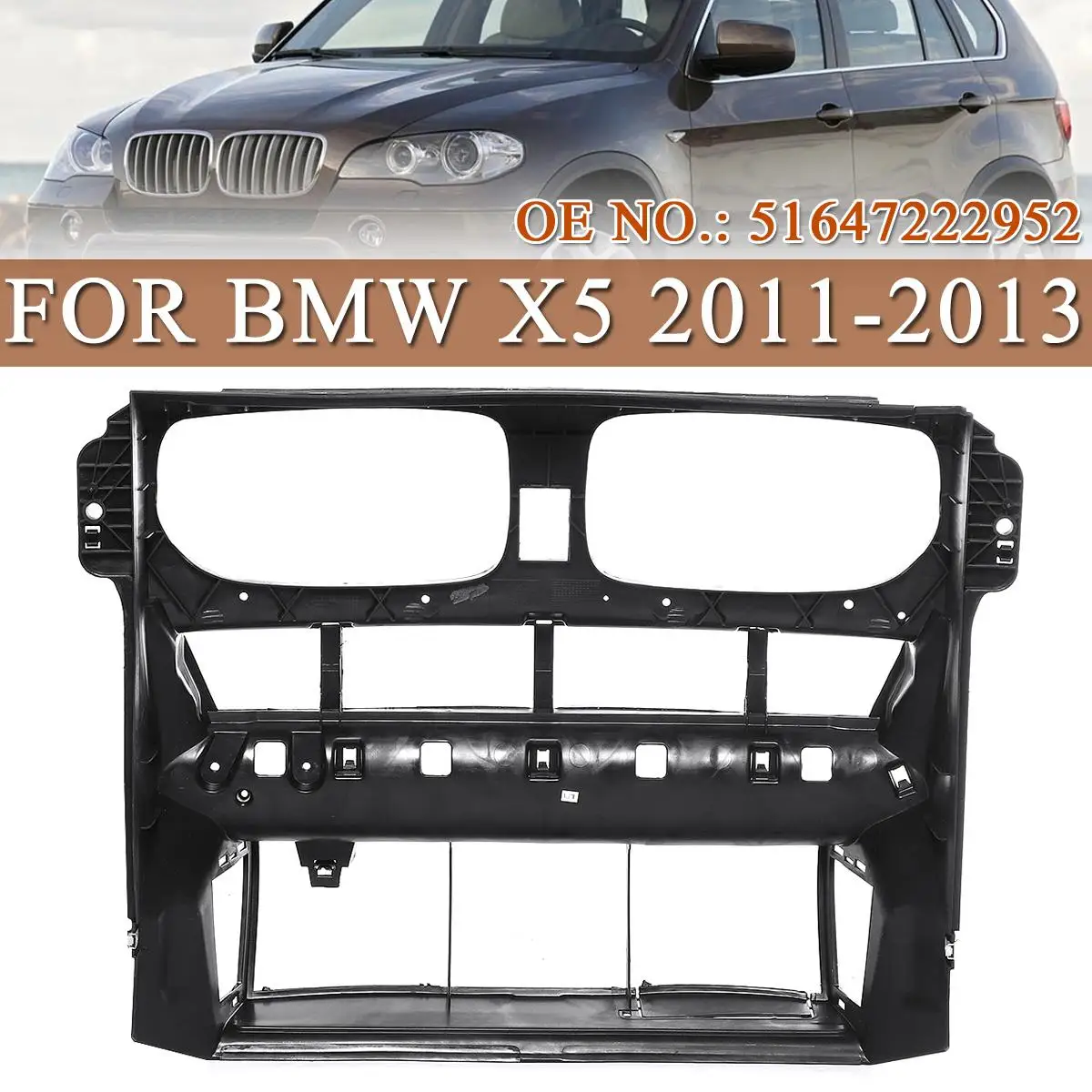 

NEW Radiator Shutter Air Shutter Assembly Grill Air Cleaner Intake-Air Duct Tube Hose 51647222952 For BMW X5 2011-2013