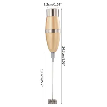 

Double Spring Whisk Head Electric Milk Frother Stainless Steel Handheld Milk Foamer Drink Mixer for Coffee Cappuccino
