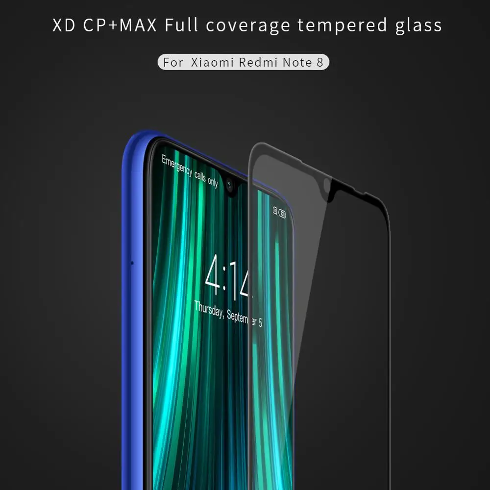 10 шт./лот NILLKIN XD CP+ MAX Антибликовая Защитная пленка для экрана для Xiaomi Redmi Note 8 3D Защитная пленка из закаленного стекла