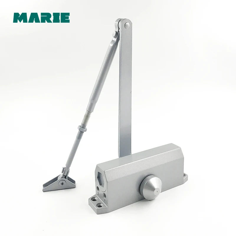 

Marie 1504D Silver Positioning Door Closer Hydraulic Buffer Commercial Residential Flat Sliding Door Fireproof Door 60-85kg