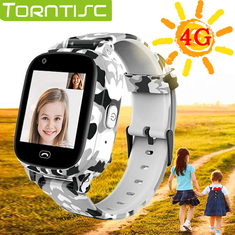 Torntisc 1 4 дюймов 240*240 4G Детские Смарт часы с gps детские видео звонки 650 мАч Wi Fi функция