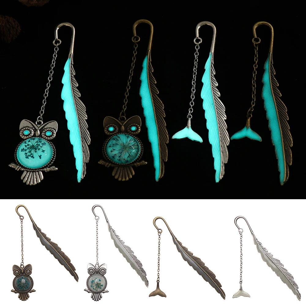 Подарок для студентов-учеников, металлическая Закладка marque page для boekenlegger, Винтажная закладка Bookarks с подсветкой