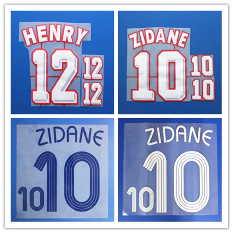 

Lextra 1998 France Zidane Nameset Henry Nameset Homekit Printing Flocking And 1998 Final Match Details Soccer Patch Badge
