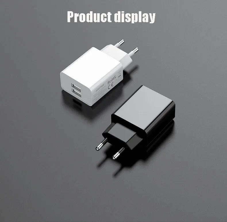 Acegreen, 5 В, 2 А, мини зарядное устройство с двумя usb-портами, адаптер с европейской вилкой, настенное быстрое зарядное устройство для смартфона, планшета, портативное зарядное устройство для мобильного телефона