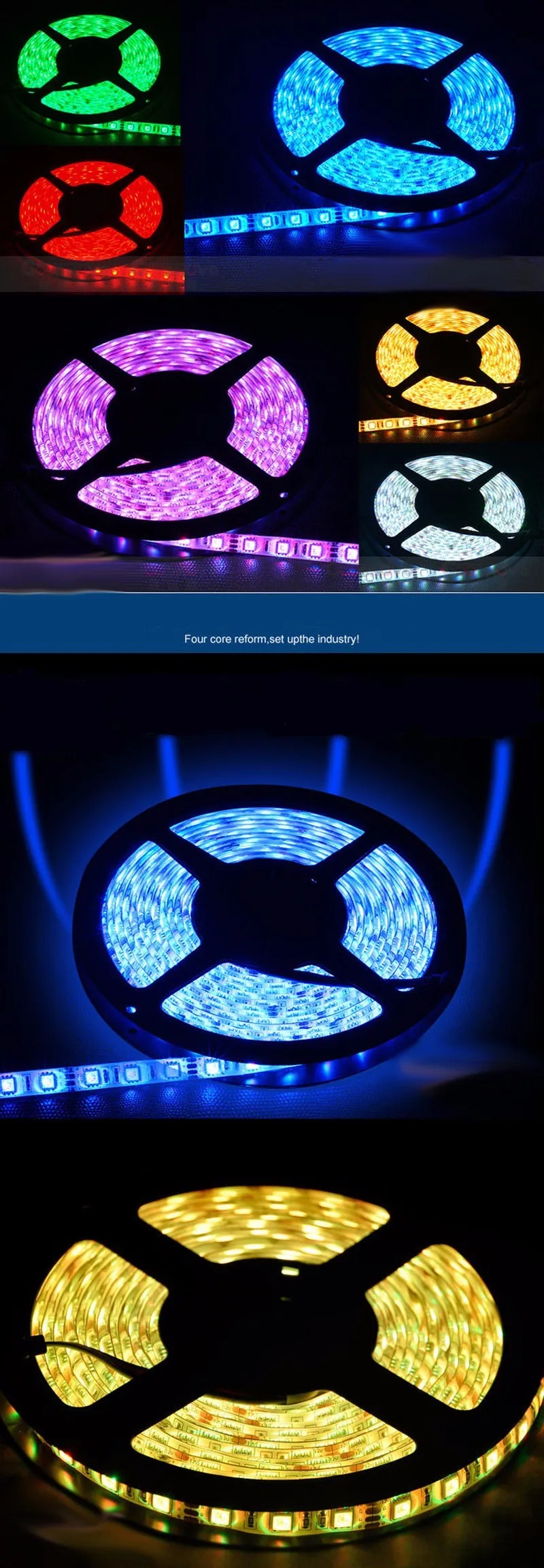 Fanlive 50 м/лот Водонепроницаемый Ip65 5050 smd теплый l белый 300 светодио дный 5 м RGB Светодиодные ленты света для потолка Бар Счетчик кабинет свет