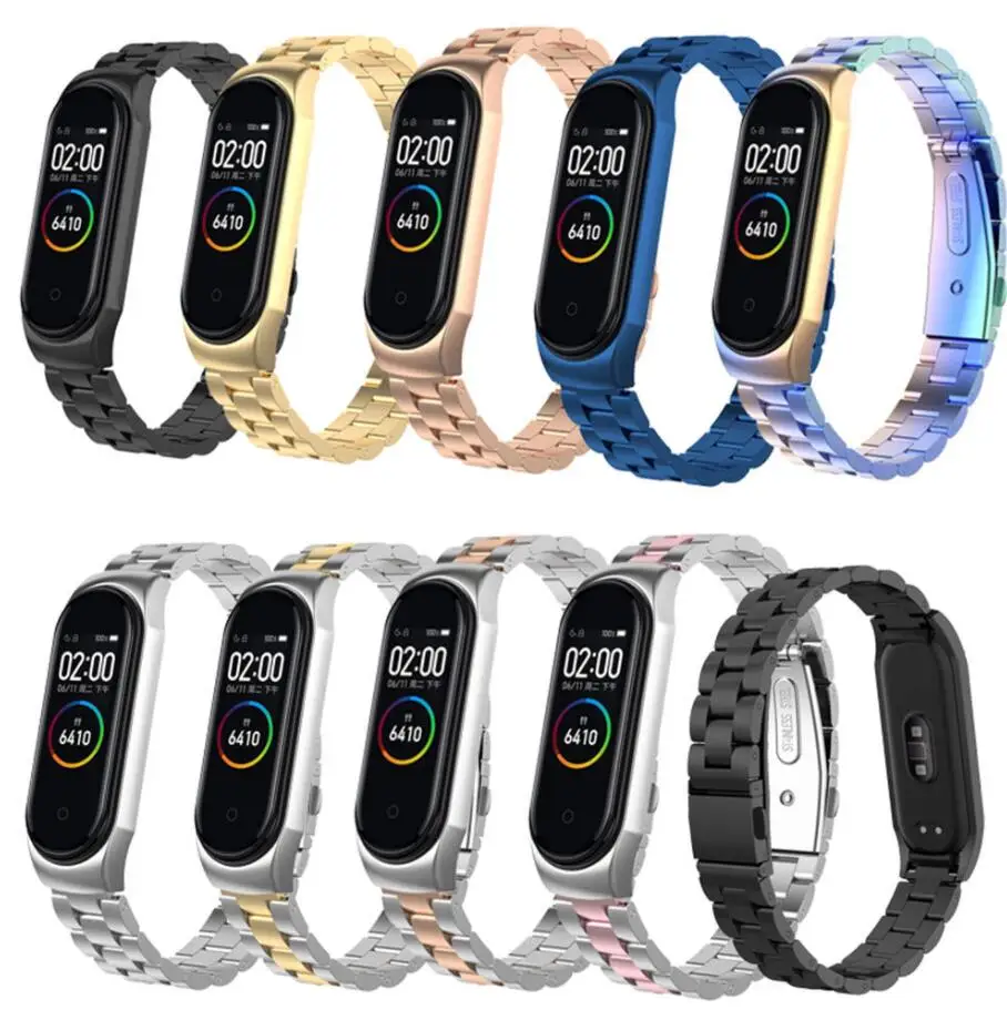 Браслет для Xiaomi Mi Band 3 4 ремешок Smartwatch band браслет на запястье с корпусом из