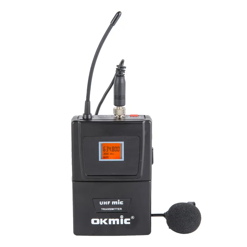 OKMIC OK-201R OK-202B UHF 512-537 МГц одноканальный сценическая производительность Беспроводная система караоке петличный микрофон Lavalier