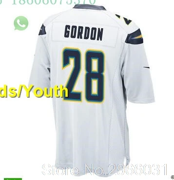 for kids youth Лос-Анжелес А+++ качество Детская Молодежная Мелвин Гордон 28 Joey Bosa 99 Philip Rocks 17 Junior Seau 55 Keenan Allen 13 jersey - Цвет: for kids youth