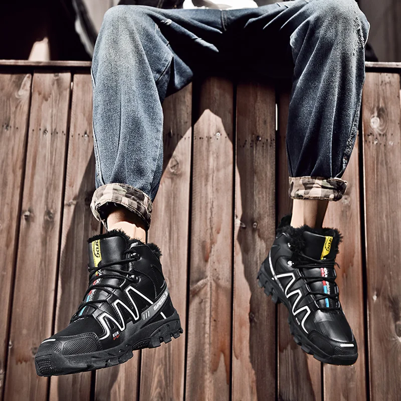Водонепроницаемая походная обувь для мужчин, кожаная обувь для альпинизма, качественная уличная Треккинговая обувь, дышащие кроссовки, охотничьи ботинки