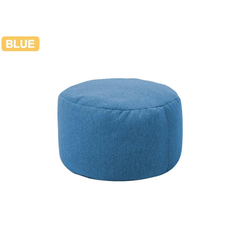 Small Round Beanbag Sofas Cover Waterproof Gaming Bed Chair Seat Bean Bag Solid Color Lounger Chair Sofa Cotton Linen Chair Cove Bean Bag Sofas Aliexpress