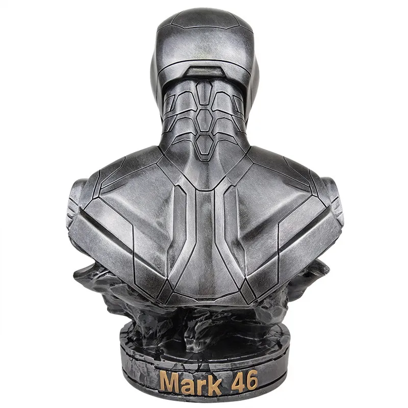 [] 35 см Мстители Железный человек 1:1 MK46 голова бюст Портрет с GK Фигурка Статуя Коллекционная модель игрушка подарок