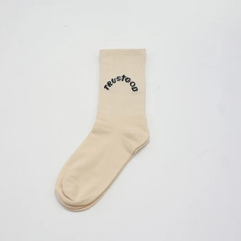 

CHAOZHU Couple Lovers Fashion Socks Trust God Fans Welfare Cotton Crew Casual Skateboard Socks High Quality Stretch Calcetines