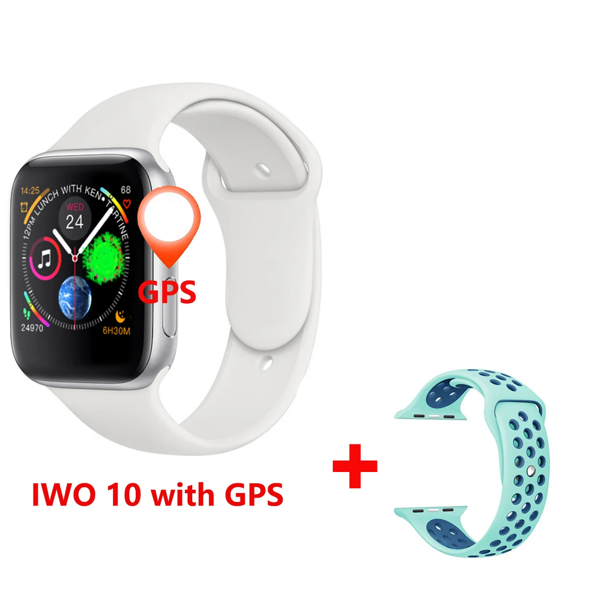 20 44 мм IWO 10 умные часы Bluetooth IWO 9 серия 4 gps Inteligente Brinde умные часы Android для IOS обновление IWO 8 Прямая поставка - Цвет: 20