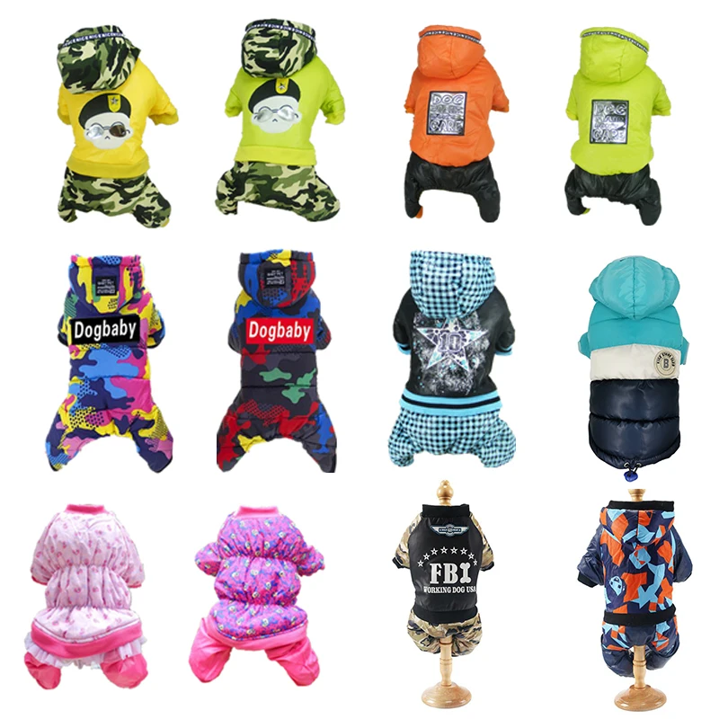 

Pet Dog Winter Clothes Warm Dogs Jumpsuit Teddy Coat Waterproof Cat Parkas For Small Medium Dog Bulldog Pet Outfit ropa perro