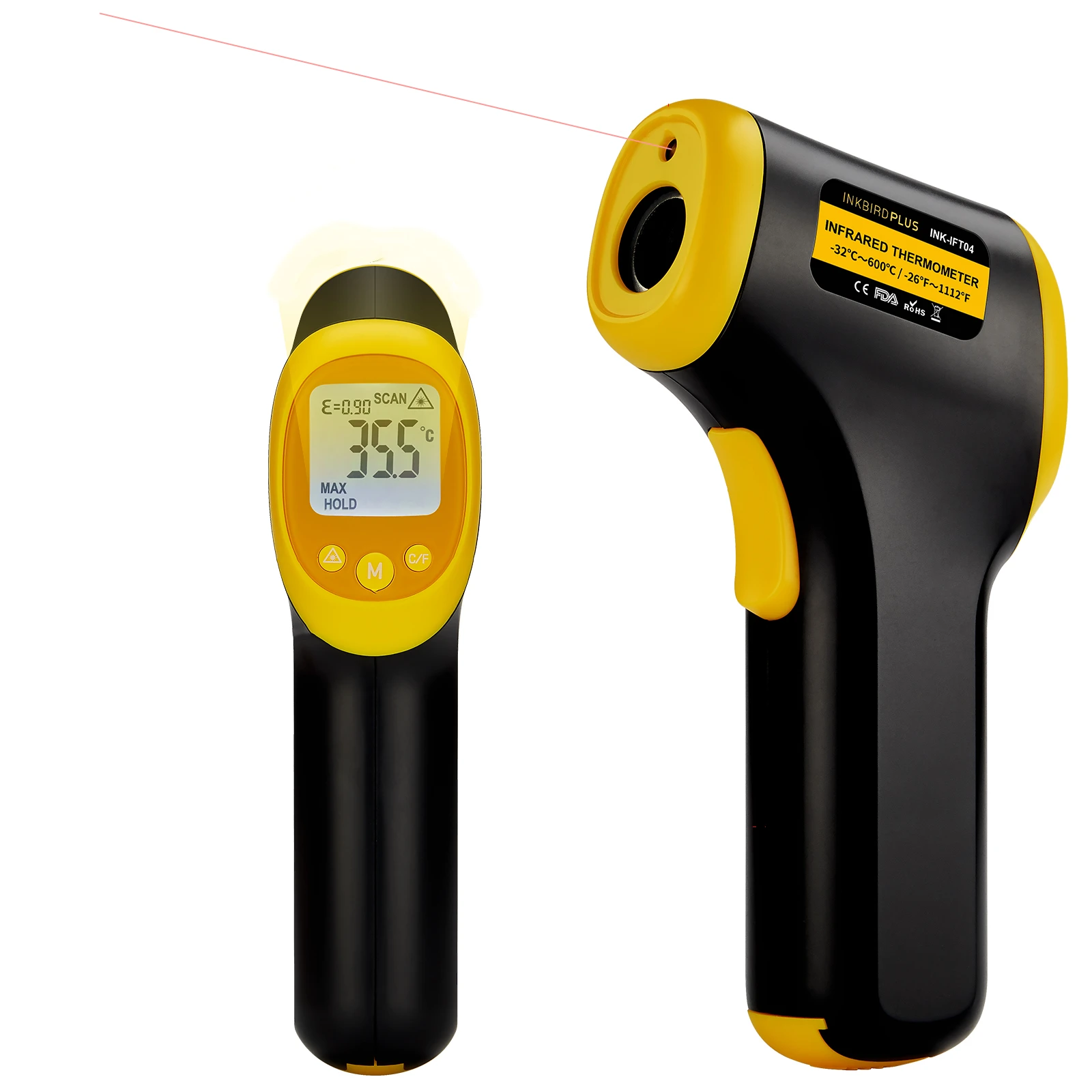 Inkbird Laser Thermometer Gun, INK-IFT01 Infrared Thermometer Gun
