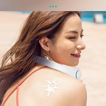 

2020 Hanging Neck Fan Summer Air Cooler Portable Mini Air Cooling Fan for Sports USB Charging Electric Fan 3-Speed Adjustable