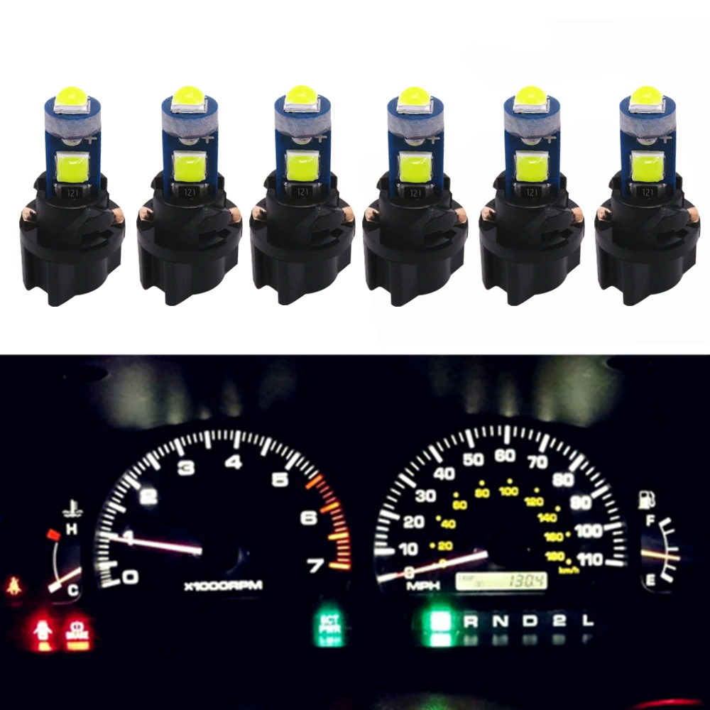 WLJH 6x Canbus T5 светодиодсветодиодный лампа с клиновидным цоколем 17 37 73 74 286 2721 3030SMD