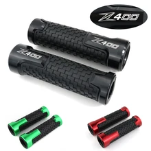 CNC алюминиевая нескользящая резиновая ручка для мотоцикла для Kawasaki Z400 мотоциклетные ручки