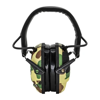

Tactical foldable noise reduction headset silicone earmuff version tactical hearing protection electronic shooting headset