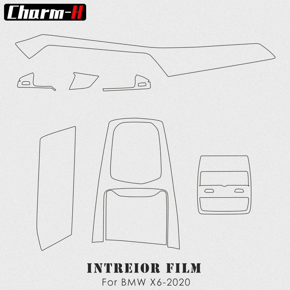 Anti Scratch Clear Transparent Film Central Console Gear Shift Panel Kit Protective Sticker for bmw  X6 G06 LHD 2019-Present