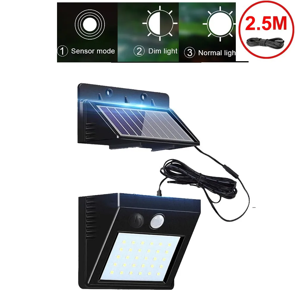 

Solar Rechargeable PIR Motion Sensor LED Garden Light Lawn lamp 30 LEDs Outdoor Waterproof Fence Yard Pathway Night Lighting ind