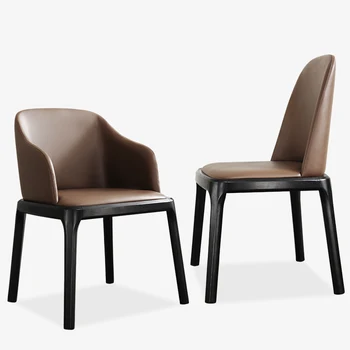 

Dining Chair Modern Minimalist Home Nordic Restaurant Solid Wood Chair Back Stool Leisure Creative Light Luxury Two Order