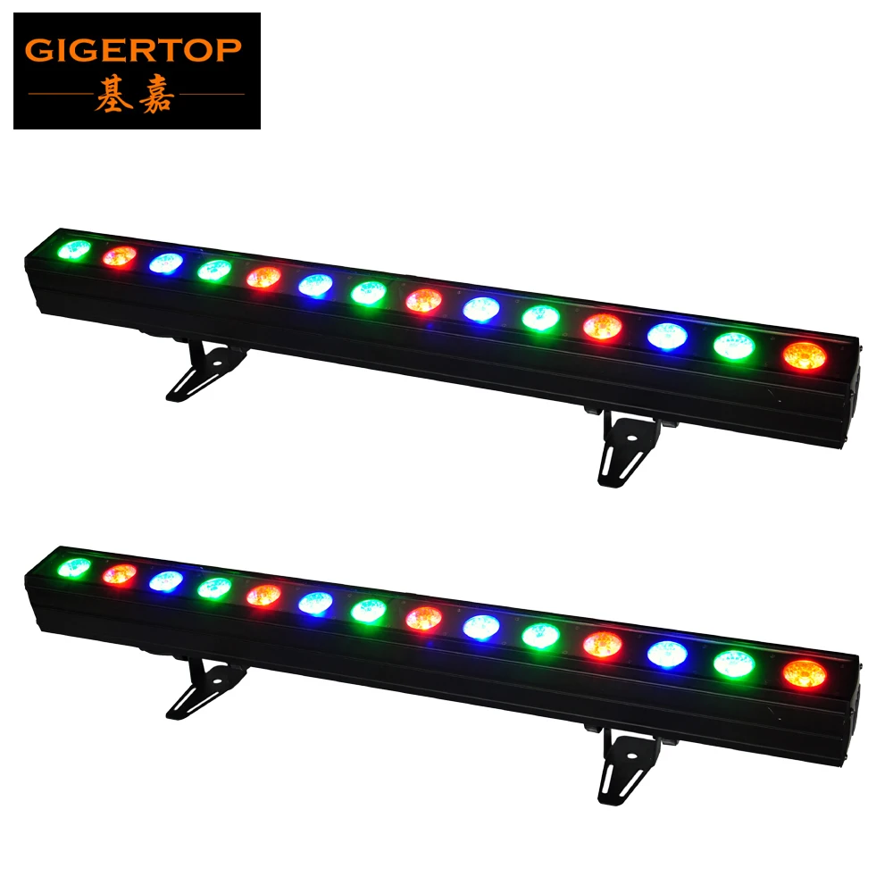 2 Gigertop TP-WP1430B 450 Вт RGB COB 3в1 светодиодный настенный светильник 14x30 Вт DMX/Sound Active/AUTO/Master-Slave 3 pin male& female XLR - Цвет: 2