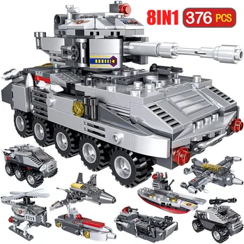 

4919PCS City Police Bricks TECHNIC Tank Military DIY Vehicle Thunder Mission Building Blocks Model Figures Toys For Boys