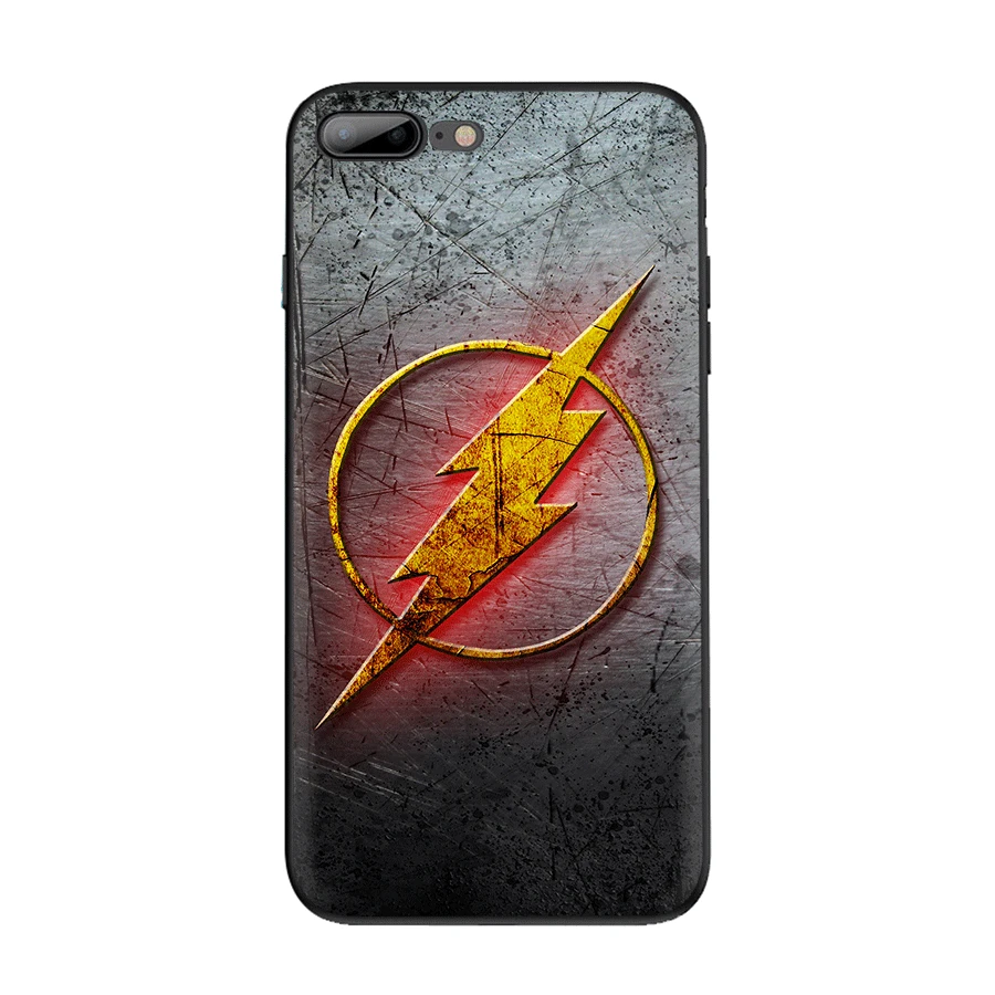 Чехол для i7 8 6 6s Plus i11 Pro XR X XS Max Роскошный чехол s задняя крышка супер герой вспышка DC Comics логотип