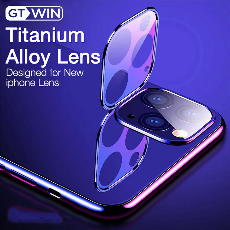 

For iPhone 11 Case Metal Camera Lens Tempered Glass For iPhone 11 Pro Max Cover Back Screen Protector Rear Protection Ring Film
