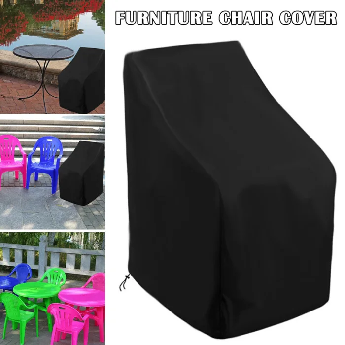 Chair Dust Rain Cover Waterproof Dustproof Protector for Outdoor Garden Patio Furniture E2S