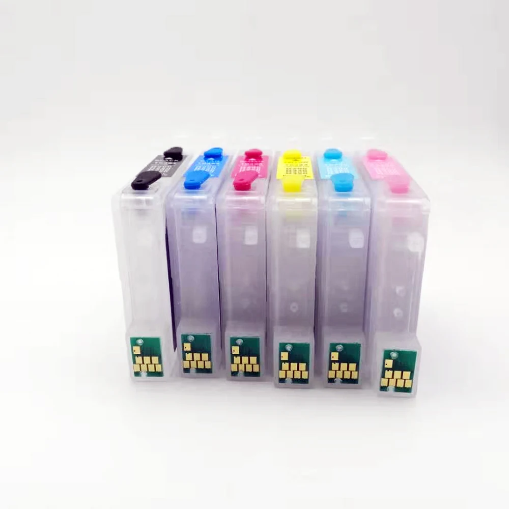 Vilaxh 6 шт. перезаправляемый картридж T0491-T0496 для Epson R230 R350 R210 R310 RX510 RX650 RX630 принтер