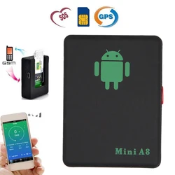 Mini rastreador GPS A8 para coche, rastreador en tiempo Real para coche, localizador GSM/GPRS/LBS, adaptador de corriente con botón SOS, Red 2G