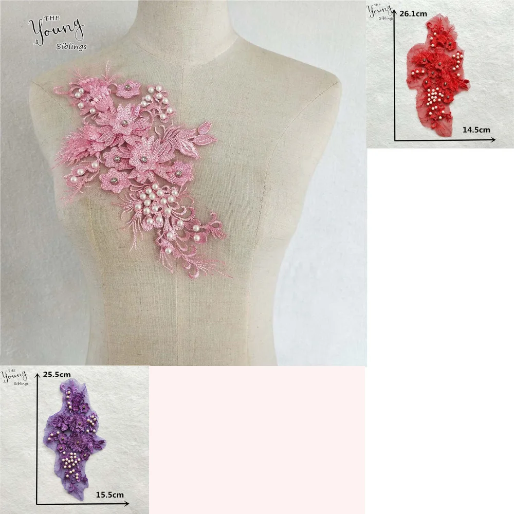 

New arrive Embroidery ABS pearl Venise Fabric Sewing Applique Lace Collar DIY Lace Neckline Craft Sewing Clothing Accessories