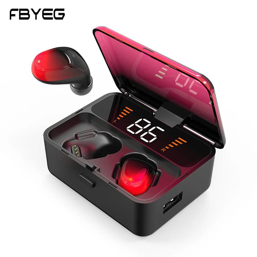 ES01 TWS LED Bluetooth イヤホン V5.0 タッチワイヤレスヘッドフォン 9D ステレオスポーツ防水ハンズフリーヘッドセットとマイク|電話用イヤホン & ヘッドホン| - AliExpress