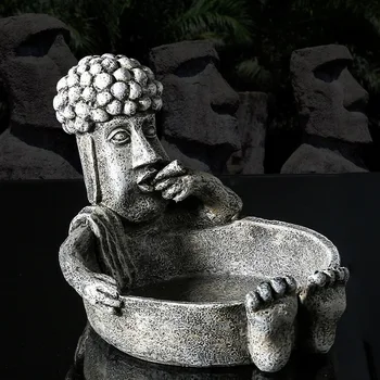 

Creative Colossus Ashtray Resin Moai Ashtray Home Bedroom Decoration for friend Gift