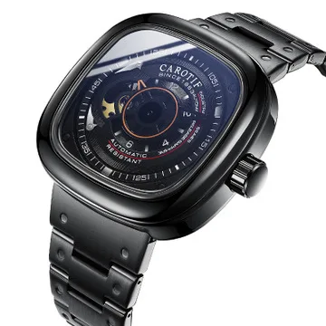 

CAROTIF 2020 Business Automatic Watch Men Square Mens Mechanical Watches Male Top Brand Luxury Stainless Steel relogio masculino